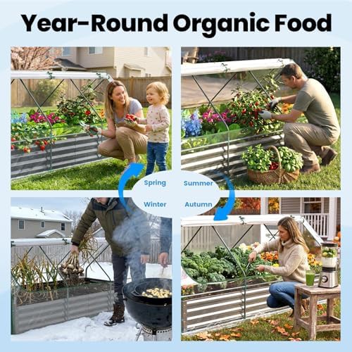 Large Galvanized Garden Bed with Cover — photo 4