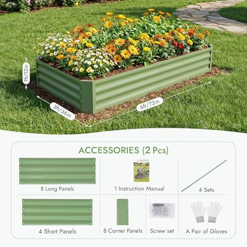 Double pack of galvanized planter boxes — photo 3