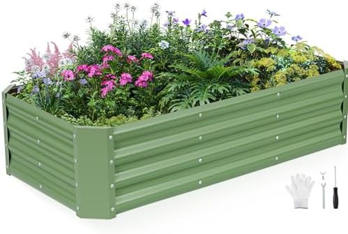 Compact galvanized steel planter box