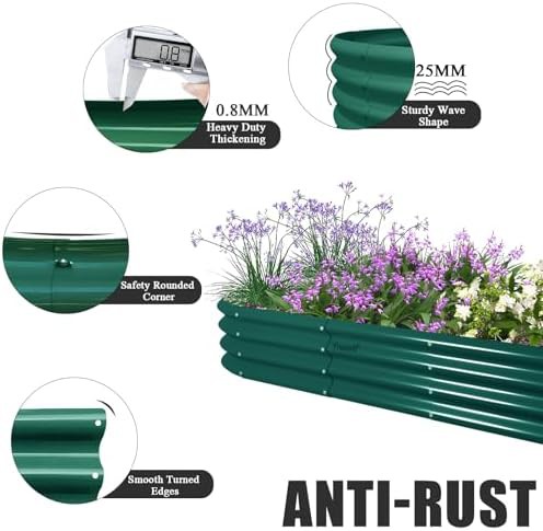 Oval green metal planter two pack — photo 3