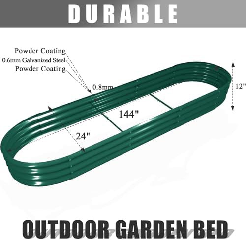 Oval green metal planter two pack — photo 4