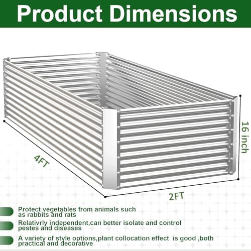 Rectangular open bottom steel garden beds three pack — photo 4