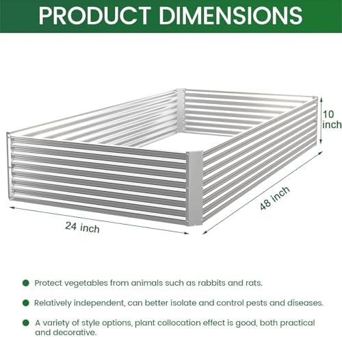 Four pack of galvanized rectangular garden beds — photo 4