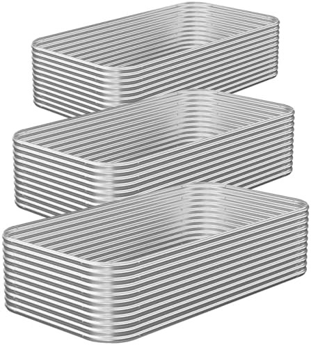 Tall four by two foot steel garden beds