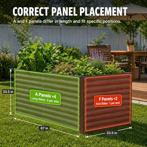 Waist height brown metal planter box — photo 3