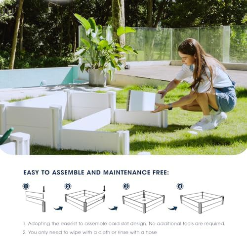 Four foot white vinyl garden bed — photo 3