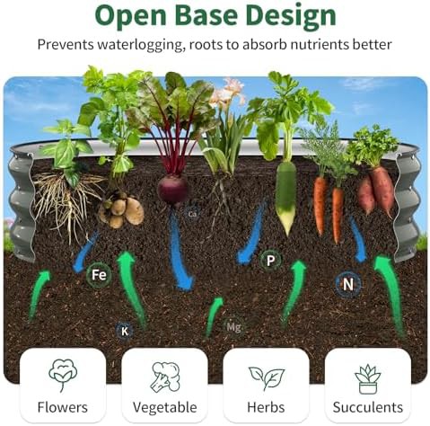 Volcanic gray oval metal garden bed — photo 4