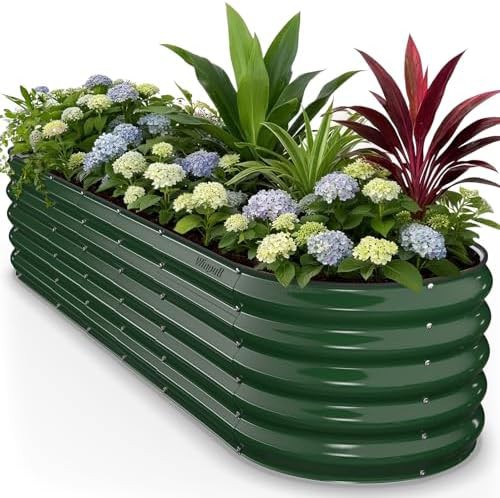 Moss green 18 in tall modular bed