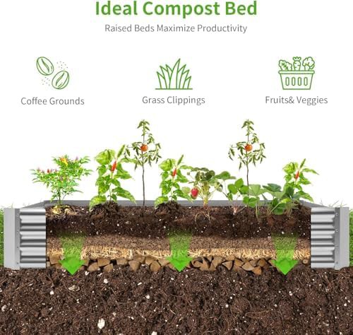 Silver three pack of metal garden beds — photo 3