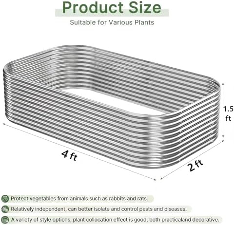 Three pack shallow rectangular metal beds — photo 3
