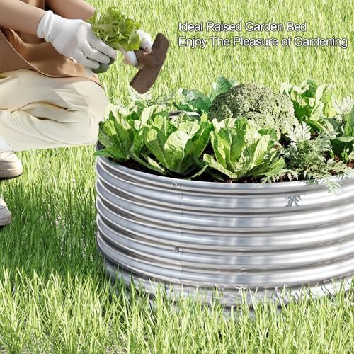 Four pack round galvanized garden beds — photo 4