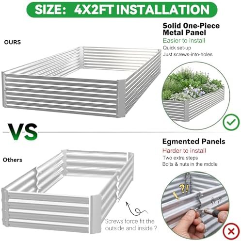 Four pack of corrugated galvanized garden boxes — photo 3