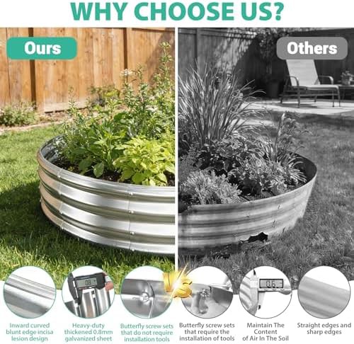 Round silver galvanized steel garden kit — photo 4