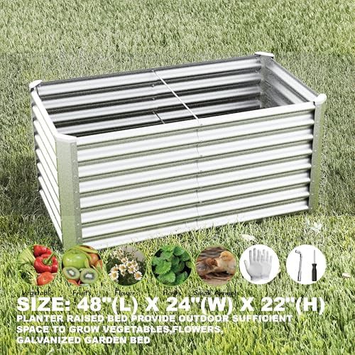 Deep silver rectangular garden pair — photo 3