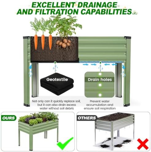 Galvanized steel elevated garden bed pair — photo 4