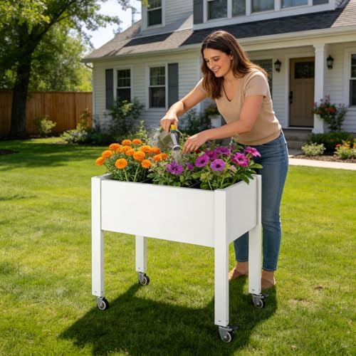 Mobile Raised Planter with Water Level Monitor — photo 3