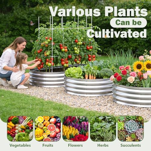 Silver oval galvanized metal planter box — photo 4