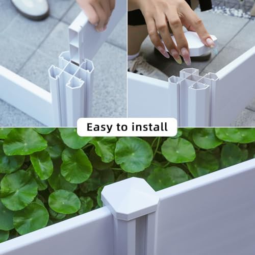 White vinyl modular planter box 4x4 ft — photo 5