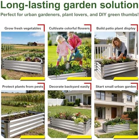 Silver galvanized six foot garden beds — photo 4