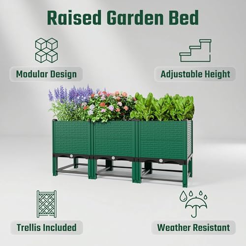 Modular plastic adjustable planter box kit — photo 4