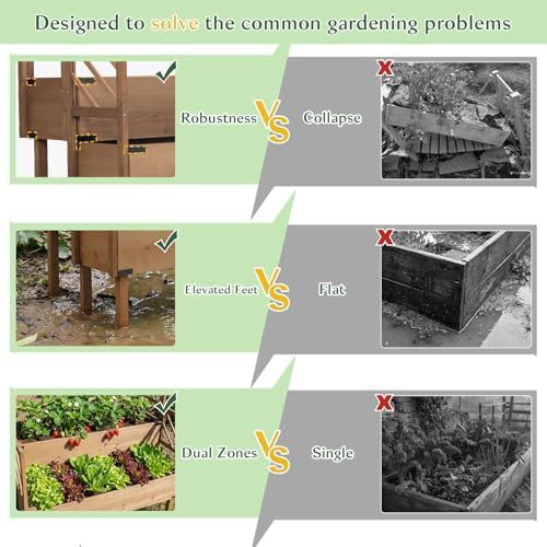 Wooden garden bed with vertical trellis — photo 4