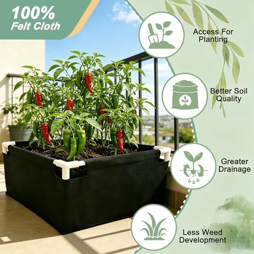 Breathable felt garden bed with PVC frame two pack — photo 4