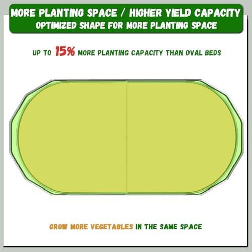Large eight by four foot oval garden beds — photo 4