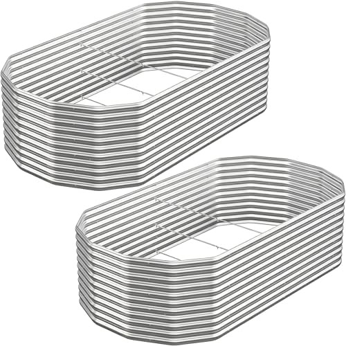 Two pack large oval metal garden beds