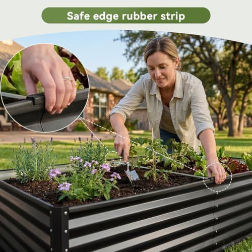 Two pack deep galvanized steel garden beds — photo 4