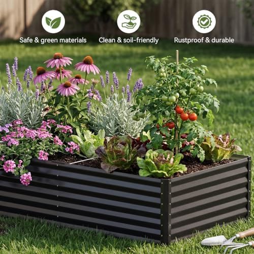 Two pack deep galvanized steel garden beds — photo 5