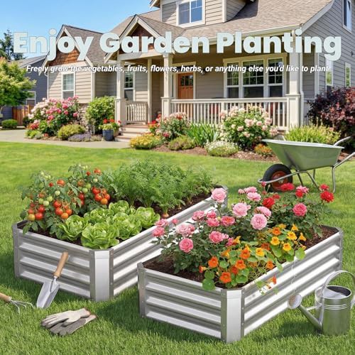 Galvanized four foot metal garden beds 2 pack — photo 3