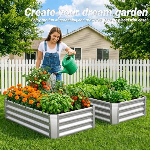 Galvanized four foot metal garden beds 2 pack — photo 4