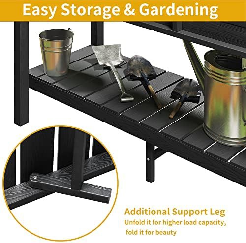 Black HDPE elevated patio planter box — photo 5