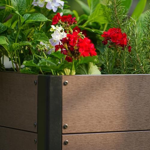 Elevated wood look composite planter box — photo 5