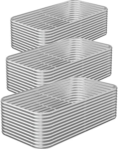 Tall corrugated galvanized steel garden beds three pack