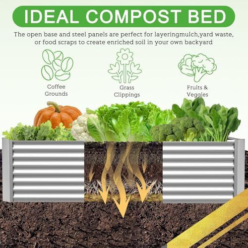 Three pack of four foot metal garden beds — photo 5