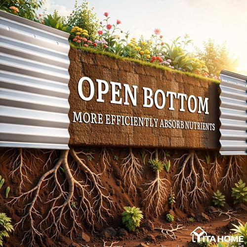 Silver gray modular metal garden bed — photo 4