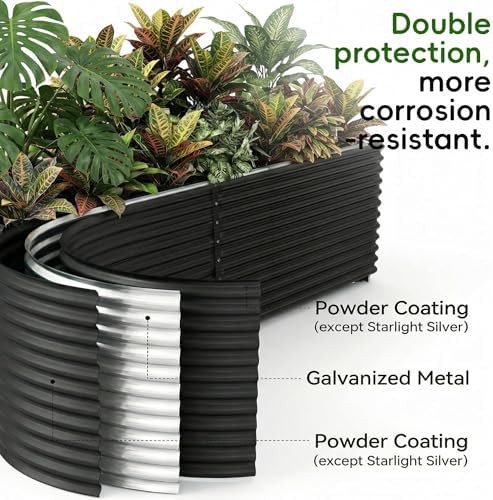 Two pack grey elevated metal garden beds — photo 4