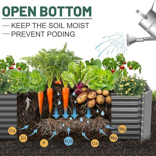 Two pack grey elevated metal garden beds — photo 5