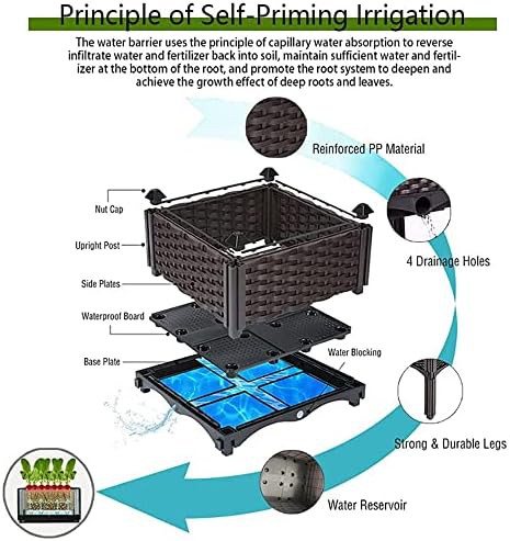 Rectangular elevated plastic garden box kit — photo 3