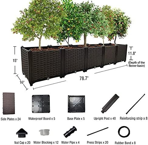 Rectangular elevated plastic garden box kit — photo 5